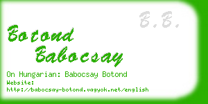 botond babocsay business card